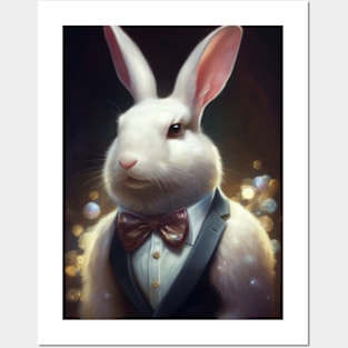 Cute Rabbit In A Suit - Adorable Animal Print Art for Bunny Lovers Posters and Art